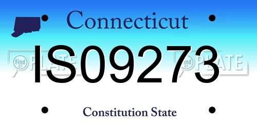 IS09273 Connecticut License Plate
