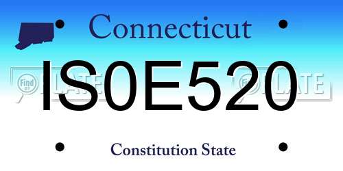 IS0E520 Connecticut License Plate