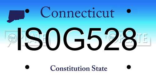 IS0G528 Connecticut License Plate