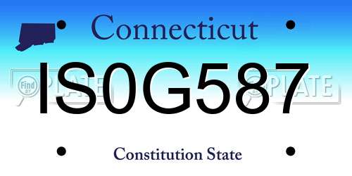 IS0G587 Connecticut License Plate