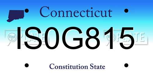 IS0G815 Connecticut License Plate