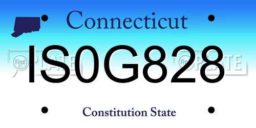 IS0G828 Connecticut License Plate