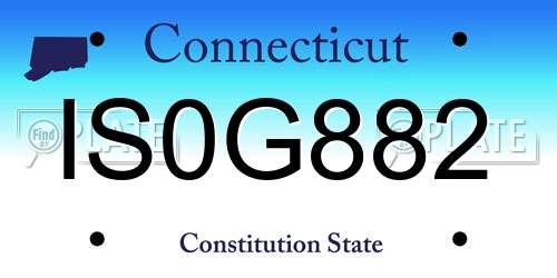 IS0G882 Connecticut License Plate