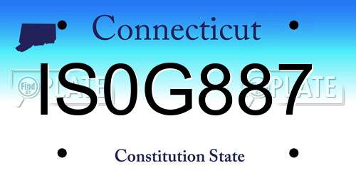 IS0G887 Connecticut License Plate