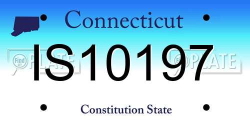 IS10197 Connecticut License Plate