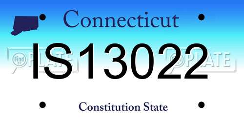IS13022 Connecticut License Plate