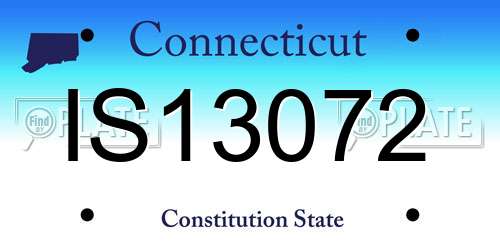 IS13072 Connecticut License Plate