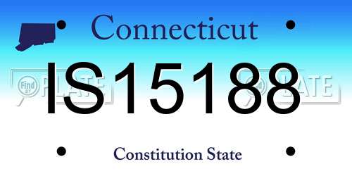 IS15188 Connecticut License Plate