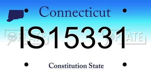 IS15331 Connecticut License Plate