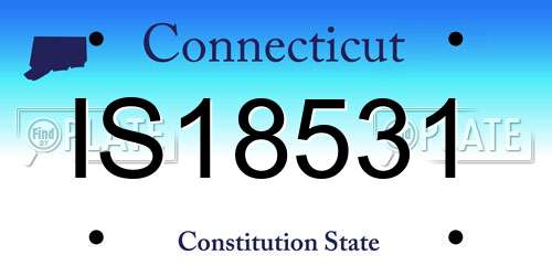IS18531 Connecticut License Plate