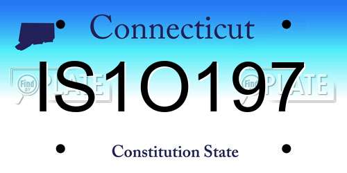 IS1O197 Connecticut License Plate