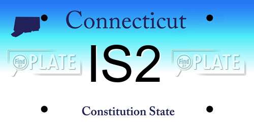 IS2 Connecticut License Plate