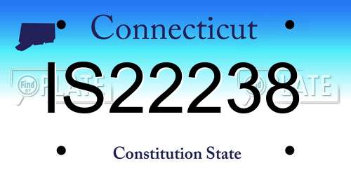 IS22238 Connecticut License Plate