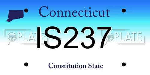 IS237 Connecticut License Plate