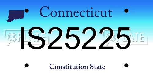 IS25225 Connecticut License Plate