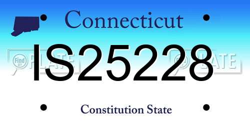IS25228 Connecticut License Plate