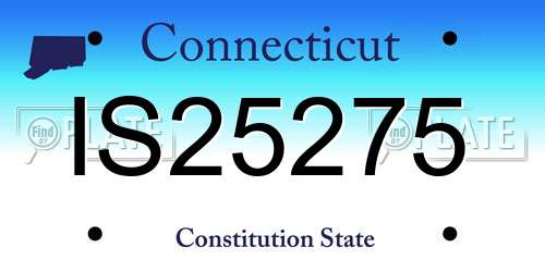 IS25275 Connecticut License Plate