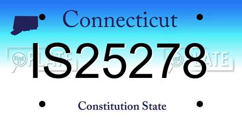 IS25278 Connecticut License Plate