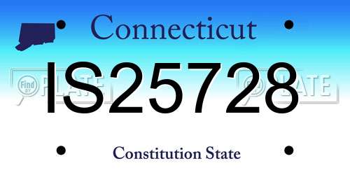 IS25728 Connecticut License Plate