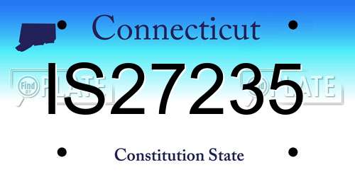 IS27235 Connecticut License Plate