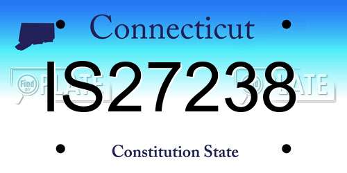 IS27238 Connecticut License Plate
