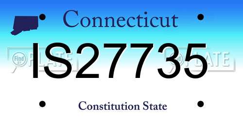 IS27735 Connecticut License Plate