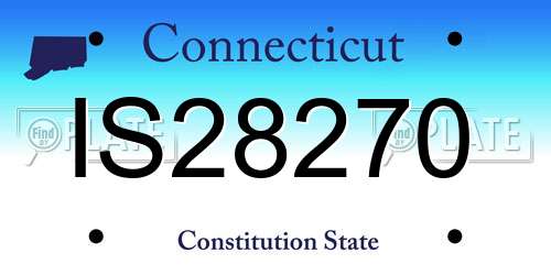 IS28270 Connecticut License Plate