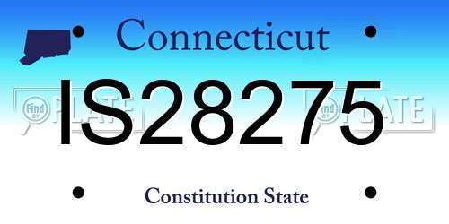 IS28275 Connecticut License Plate