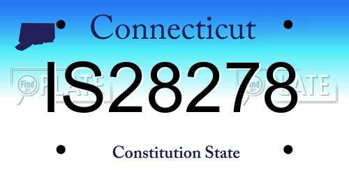 IS28278 Connecticut License Plate