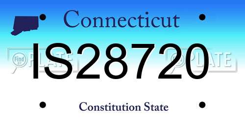 IS28720 Connecticut License Plate