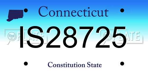 IS28725 Connecticut License Plate