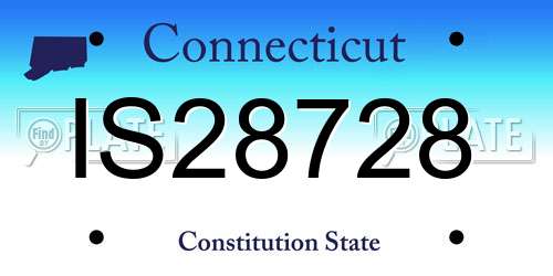 IS28728 Connecticut License Plate