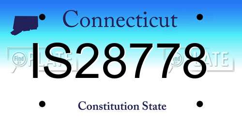IS28778 Connecticut License Plate