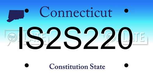 IS2S220 Connecticut License Plate