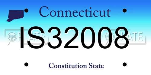 IS32008 Connecticut License Plate