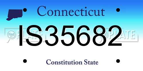 IS35682 Connecticut License Plate
