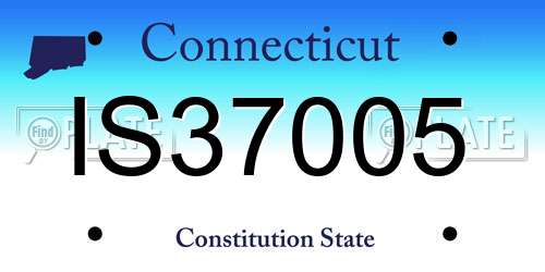 IS37005 Connecticut License Plate