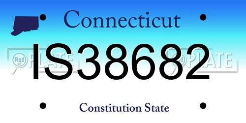 IS38682 Connecticut License Plate