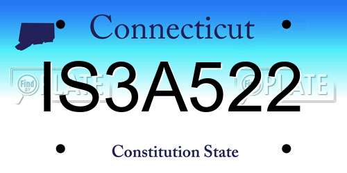 IS3A522 Connecticut License Plate