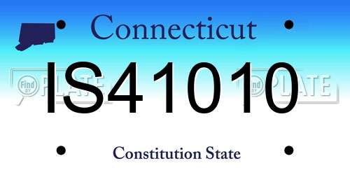 IS41010 Connecticut License Plate