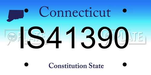 IS41390 Connecticut License Plate