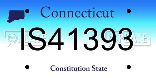 IS41393 Connecticut License Plate
