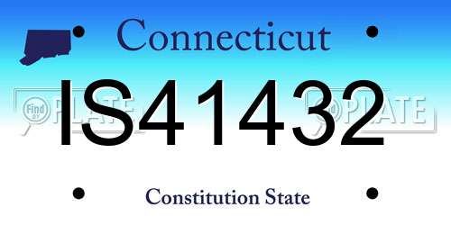 IS41432 Connecticut License Plate