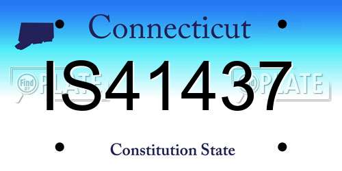 IS41437 Connecticut License Plate