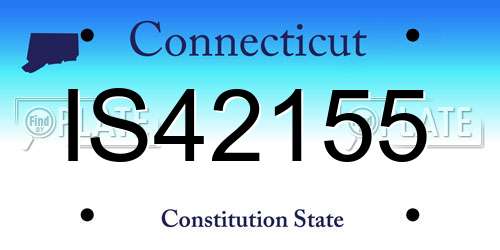 IS42155 Connecticut License Plate