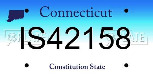 IS42158 Connecticut License Plate