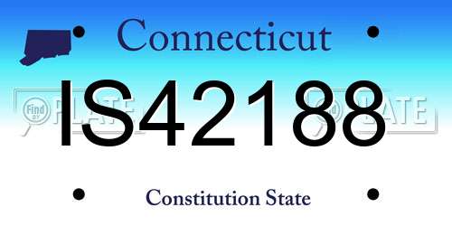 IS42188 Connecticut License Plate