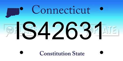 IS42631 Connecticut License Plate