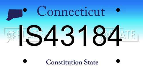 IS43184 Connecticut License Plate