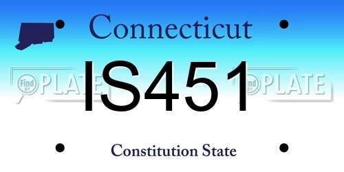 IS451 Connecticut License Plate